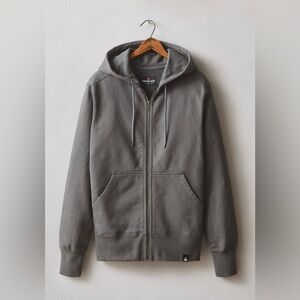 American Giant Men's Relaxed Classic Full Zip Hoodie size small charcoal grey